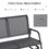 Outsunny 2-Person Outdoor Glider Bench, Patio Double Swing Rocking Chair Loveseat w/Powder Coated Steel Frame for Backyard Garden Porch, Gray W2225P200885