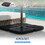 Outsunny 4 Pieces Cantilever Patio Umbrella Base Stand, Outdoor Offset Umbrella Weight Plates, 158 lb Capacity Sand or 60 Liter Capacity Water, Black W2225P200915