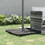 Outsunny 4 Pieces Cantilever Patio Umbrella Base Stand, Outdoor Offset Umbrella Weight Plates, 158 lb Capacity Sand or 60 Liter Capacity Water, Black W2225P200915