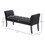 HOMCOM End of Bed Bench with Button Tufted Design, Upholstered Bedroom Entryway Bench with Arms and Solid Wood Legs for Bedroom, Black W2225P217025