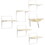 PawHut 6-pc Modern Cat Wall Shelves for Indoor Cats, Height Adjustable Jumping Platforms & Cat Hammock, Cat Shelves and Perches for Wall-Mounted Cat Tree, Cat Climbing Shelf Set, Cream W2225P217051