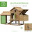 PawHut 59" Small Wooden Chicken coop Hen House Poultry Cage for Outdoor Backyard with 2 Doors, Nesting Box and Removable Tray, Natural Wood W2225P217057