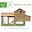 PawHut 59" Small Wooden Chicken coop Hen House Poultry Cage for Outdoor Backyard with 2 Doors, Nesting Box and Removable Tray, Natural Wood W2225P217057