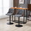 HOMCOM Counter Height Bar Stools Set of 2, Height Adjustable Swivel Barstools with Footrest and Tufted Back, Linen Fabric Bar Chairs, Dark Grey W2225P217132