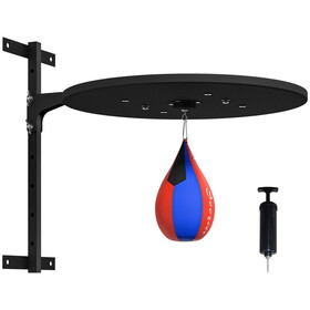 Soozier Adjustable Speed Bag Platform, Wall Mounted Punching Bag with 360-Degree Swivel for Home Fitness W2225P217216