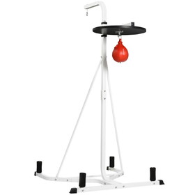 Soozier 2 in 1 Punching Bag Stand, Adjustable Height Heavy Bag Stand with Weighted Base and Speed Bag, Freestanding for Home Gym W2225P217219