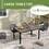 Outsunny Outdoor Dining Table for 6 People, Aluminum Rectangular Patio Table with Faux Wood Tabletop for Backyard, Lawn, Balcony, Poolside, 55" x 35.5", Gray W2225P217225