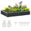 Outsunny 8.5' x 3' x 1' Raised Garden Bed, Galvanized Metal Planter Box for Vegetables Flowers Herbs, Dark Gray W2225P217238