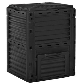 Outsunny Garden Compost Bin 80 Gallon Outdoor Large Capacity Composter Fast Create Fertile Soil Aerating Box, Easy assembly, Black W2225P217239