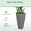 Outsunny Set of 3 Tall Planters, 28.75", 24.5", 20.5", MgO Indoor Outdoor Planters with Drainage Holes, Stackable Flower Pots for Garden, Patio, Balcony, Front Door, Gray W2225P217246