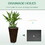 Outsunny Set of 3 Tall Planters, 28.75", 24.5", 20.5", MgO Indoor Outdoor Planters with Drainage Holes, Stackable Flower Pots for Garden, Patio, Balcony, Front Door, Gray W2225P217246