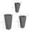 Outsunny Set of 3 Tall Planters, 28.75", 24.5", 20.5", MgO Indoor Outdoor Planters with Drainage Holes, Stackable Flower Pots for Garden, Patio, Balcony, Front Door, Gray W2225P217246