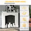 HOMCOM Modern Fireplace Mantel, Surround Mantels for Fireplace with Decorative Pattern Interior Width 29" White W2225P217257