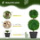 HOMCOM Artificial Plant for Home Decor Indoor & Outdoor Fake Plants Artificial Tree in Pot, 2 Ball Boxwood Topiary Tree for Home Office, Living Room Decor, Green W2225P217285