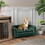 PawHut Dog Couch Fancy Pet Bed Modern Dog Sofa for Small and Medium Dogs Cats, with Soft Cushion, Washable and Removable Cover, Dark Green W2225P217299