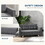 PawHut Raised Dog Sofa, Elevated Pet Sofa for Small and Medium Dogs with Removable Seat and Back Cushions, Anti-Slip Pads, Gray W2225P217300