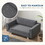 PawHut Raised Dog Sofa, Elevated Pet Sofa for Small and Medium Dogs with Removable Seat and Back Cushions, Anti-Slip Pads, Gray W2225P217300