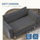 PawHut Raised Dog Sofa, Elevated Pet Sofa for Small and Medium Dogs with Removable Seat and Back Cushions, Anti-Slip Pads, Gray W2225P217300