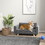 PawHut Raised Dog Sofa, Elevated Pet Sofa for Small and Medium Dogs with Removable Seat and Back Cushions, Anti-Slip Pads, Gray W2225P217300