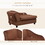 PawHut Luxury Fancy Dog Bed for Small Dogs with Hidden Storage, Small Dog Couch with Soft 3" Foam, Dog Sofa Bed, Cushy Dog Bed, Modern Pet Furniture for Puppies and Little Breeds, Brown W2225P217301