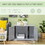 PawHut Modern Cat Litter Box Enclosure with Adjustable Partition for Customizable Space, Cat Washroom End Table for Indoor Cats with Hidden Storage Cabinet Space, Dark Gray W2225P217304