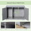 PawHut Modern Cat Litter Box Enclosure with Adjustable Partition for Customizable Space, Cat Washroom End Table for Indoor Cats with Hidden Storage Cabinet Space, Dark Gray W2225P217304