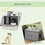 PawHut Modern Cat Litter Box Enclosure with Adjustable Partition for Customizable Space, Cat Washroom End Table for Indoor Cats with Hidden Storage Cabinet Space, Dark Gray W2225P217304