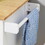 HOMCOM 27" Rolling Kitchen Island Cart with Drawer and Glass Door Cabinet, Kitchen Trolley with Adjustable Shelf and Towel Rack, White W2225P217402