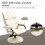 HOMCOM Recliner Chair with Ottoman, PU Leather Swivel High Back Armchair w/ Footrest, 135&#176; Adjustable Backrest and Thick Foam Padding, Cream White W2225P217428