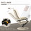 HOMCOM Recliner Chair with Ottoman, PU Leather Swivel High Back Armchair w/ Footrest, 135&#176; Adjustable Backrest and Thick Foam Padding, Cream White W2225P217428