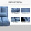 HOMCOM Convertible Floor Sofa Chair, Folding Couch Bed, Guest Chaise Lounge with 2 Pillows, Adjustable Backrest and Headrest, 40.25" L, Blue W2225P217473