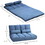 HOMCOM Convertible Floor Sofa Chair, Folding Couch Bed, Guest Chaise Lounge with 2 Pillows, Adjustable Backrest and Headrest, 40.25" L, Blue W2225P217473