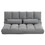 HOMCOM Convertible Floor Sofa Chair, Folding Couch Bed, Guest Chaise Lounge with 2 Pillows, Adjustable Backrest and Headrest, 51.25" L, Light Gray W2225P217474