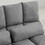 HOMCOM Convertible Floor Sofa Chair, Folding Couch Bed, Guest Chaise Lounge with 2 Pillows, Adjustable Backrest and Headrest, 40.25" L, Light Gray W2225P217476