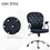 Vinsetto Velvet Home Office Chair, Button Tufted Desk Chair with Padded Armrests, Adjustable Height and Swivel Wheels, Black W2225P217495