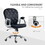 Vinsetto Velvet Home Office Chair, Button Tufted Desk Chair with Padded Armrests, Adjustable Height and Swivel Wheels, Black W2225P217495