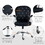 Vinsetto Velvet Home Office Chair, Button Tufted Desk Chair with Padded Armrests, Adjustable Height and Swivel Wheels, Black W2225P217495