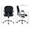 Vinsetto Velvet Home Office Chair, Button Tufted Desk Chair with Padded Armrests, Adjustable Height and Swivel Wheels, Black W2225P217495