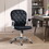 Vinsetto Velvet Home Office Chair, Button Tufted Desk Chair with Padded Armrests, Adjustable Height and Swivel Wheels, Black W2225P217495