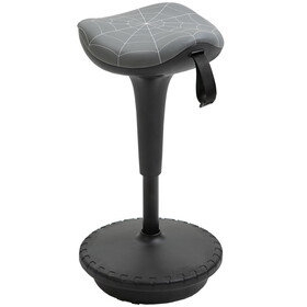 Vinsetto Lift Wobble Stool Standing Chair with 360&#176; Swivel, Tilting Balance Chair with Adjustable Height and Saddle Seat for Active Learning Sitting, Grey W2225P217510