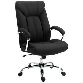 Vinsetto High Back Home Office Chair, Computer Desk Chair with Lumbar Back Support and Adjustable Height, Black W2225P217518