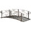 Outsunny 6' Metal Arch Backyard Garden Bridge, Safety Siderails, Arc Footbridge for Backyard Creek, Stream, Pond, Bronze W2225P217550