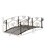 Outsunny 6' Metal Arch Backyard Garden Bridge, Safety Siderails, Arc Footbridge for Backyard Creek, Stream, Pond, Bronze W2225P217550