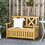 Outsunny Patio Wooden Bench with Storage Box, 29 Gallon Outdoor Storage Bench, Large Entryway Deck Box w/ Unique X-Shape Back, for Deck, Porch & Balcony, Yellow W2225P217573