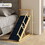 PawHut Dog Ramp, Adjustable 4 Height Pet Ramp, Foldable Wooden Dog Stairs with Non-slip Mat for Small to Large Dogs to Get on High Bed or Sofa Couch, Natural Wood Finish W2225P217601