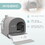 PawHut Cat Litter Box with Lid, Covered Litter Box for Indoor Cats with Tray, Scoop, Filter, 17" x 17" x 18.5", Light Gray W2225P217606