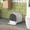 PawHut Cat Litter Box with Lid, Covered Litter Box for Indoor Cats with Tray, Scoop, Filter, 17" x 17" x 18.5", Light Gray W2225P217606