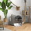 PawHut Cat Litter Box with Lid, Covered Litter Box for Indoor Cats with Tray, Scoop, Filter, 17" x 17" x 18.5", Light Gray W2225P217606