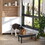 PawHut 23" Wooden Heavy Duty Dog Food Bowls Pet Elevated Feeding Station -Black W2225P217607