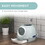 PawHut Covered Litter Box, Litter Box with a Lid, Scoop Enclosed Drawer & Skylight for Cats That's Easy to Clean, Blue W2225P217614
